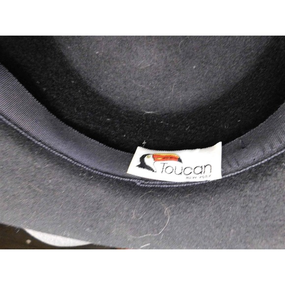 Toucan‎ Vintage Black Cut Velvet Bow Accent Hat - Picture 5 of 5